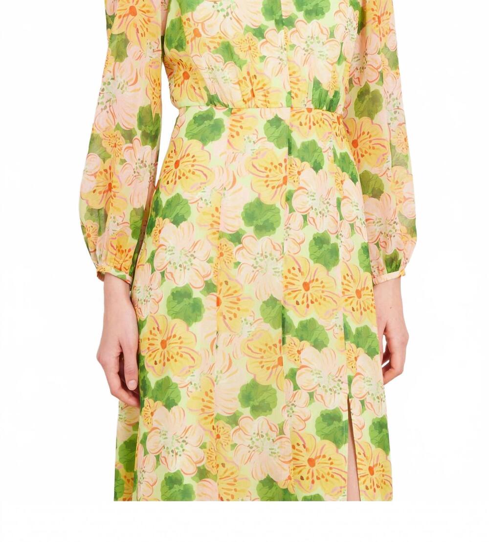 NEW SALONI jaclyn long dress in windflower mint - Picture 5 of 6